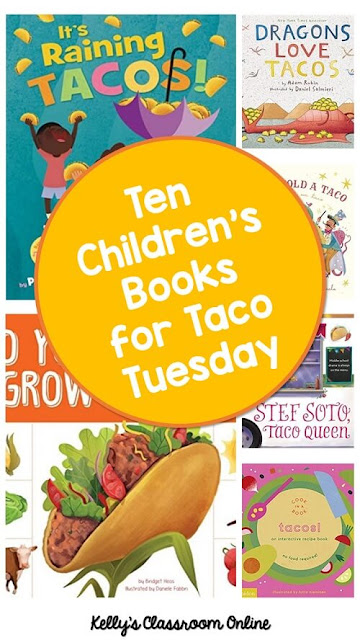 A compilation of 10 taco themed children's books that would be perfect for Taco Tuesday. Taco board books, taco picture books, taco chapter books.