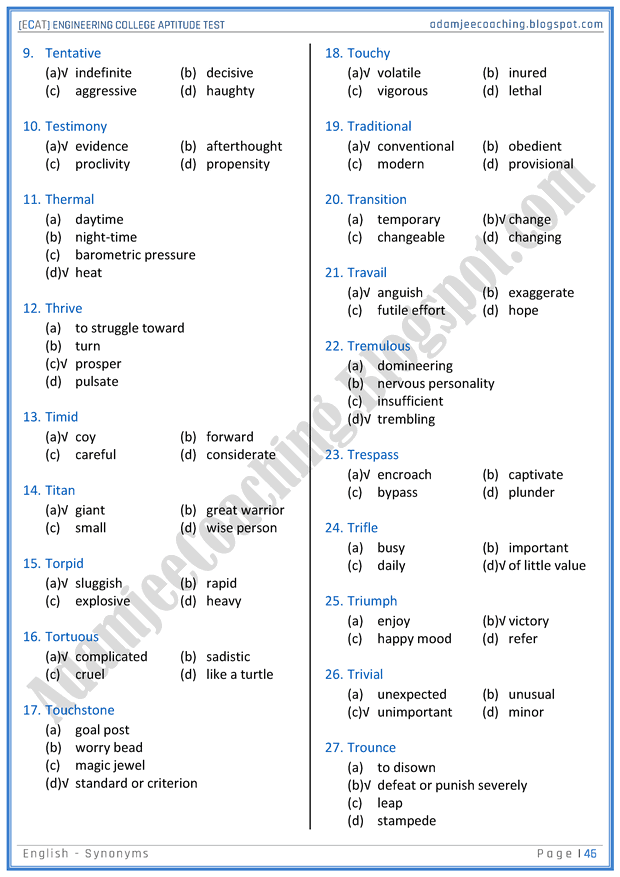 ecat-english-synonyms-mcqs-for-engineering-college-entry-test