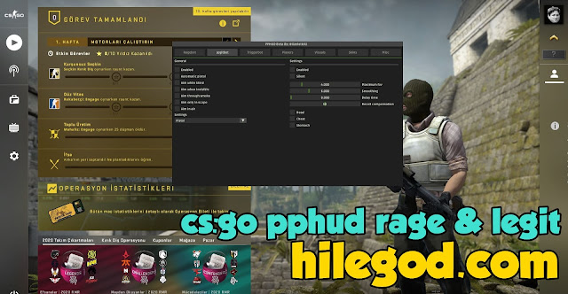 Counter Strike GO PPHUD Rage Legit Hile Hack 2021 Şubat