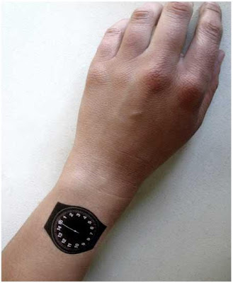 Art as Art - Temporary Tattoo Watch. 4 euros or $  5.91.