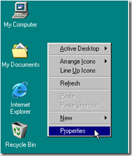 Right Click Desktop To Properties