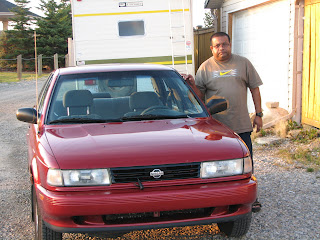 Stevie with his new car