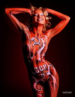 Red Body Painting Festival on Women