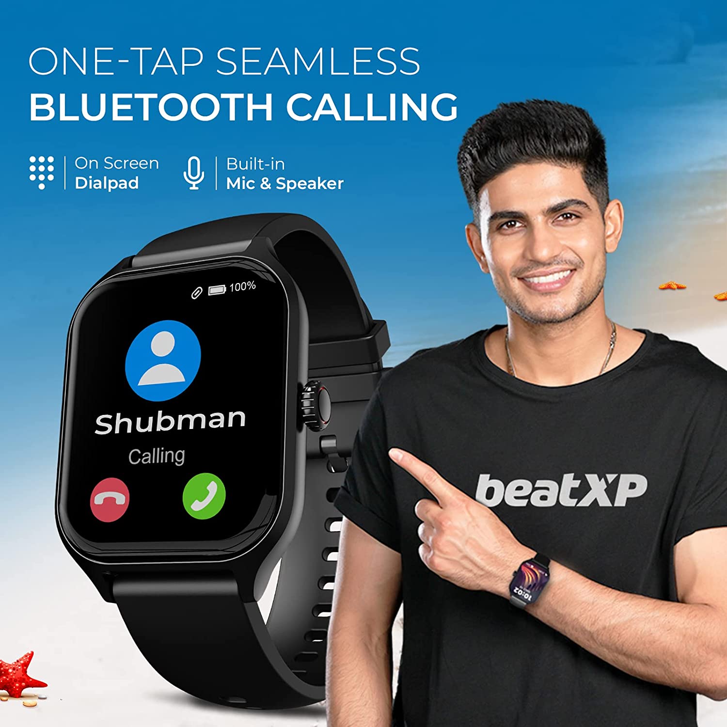 beatXP Marv Raze with 1.96” HD Display Smart Watch