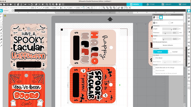 print and cut, money holders, halloween project, silhouette cameo projects, print and cut project