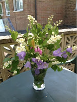 Flowers gathered from the garden 