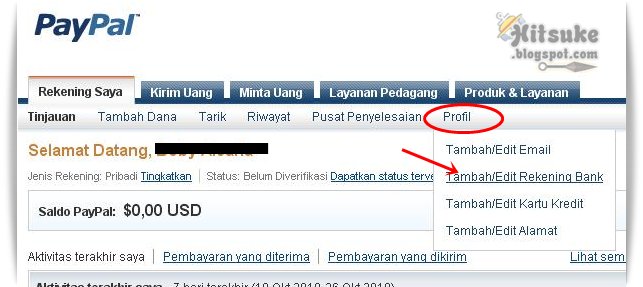 Cara daftar di PayPal dan verifikasi