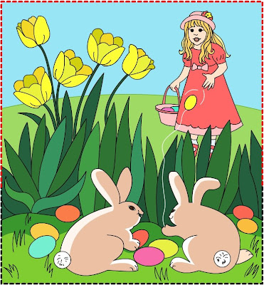 Coloring Pages Easter Eggs. Easter Egg Hunt (Joking