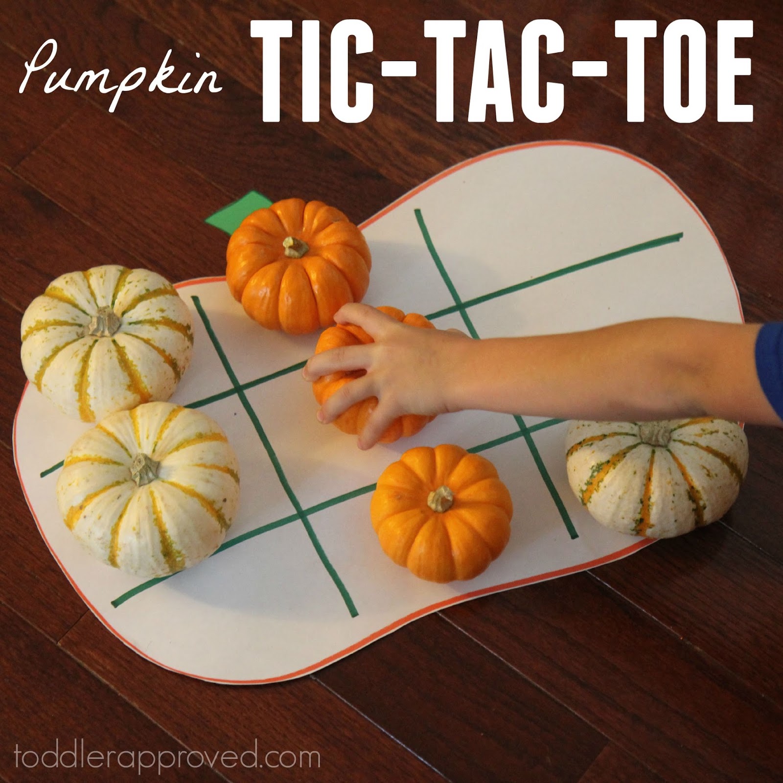 Toddler Approved!: Pumpkin Tic Tac Toe for Kids