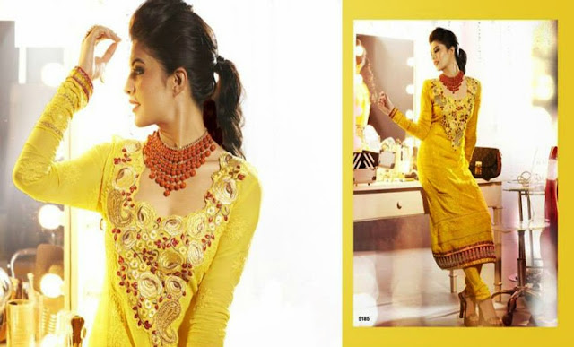 Jacqueline Fernandez Salwar Kameez 2013-14 By Nakshatra