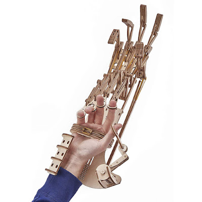 Wood Trick Wooden Robotic Hand Kit, Build Your Cyborg Arm By Using 199 Pieces Of Wood And Rubber Bands