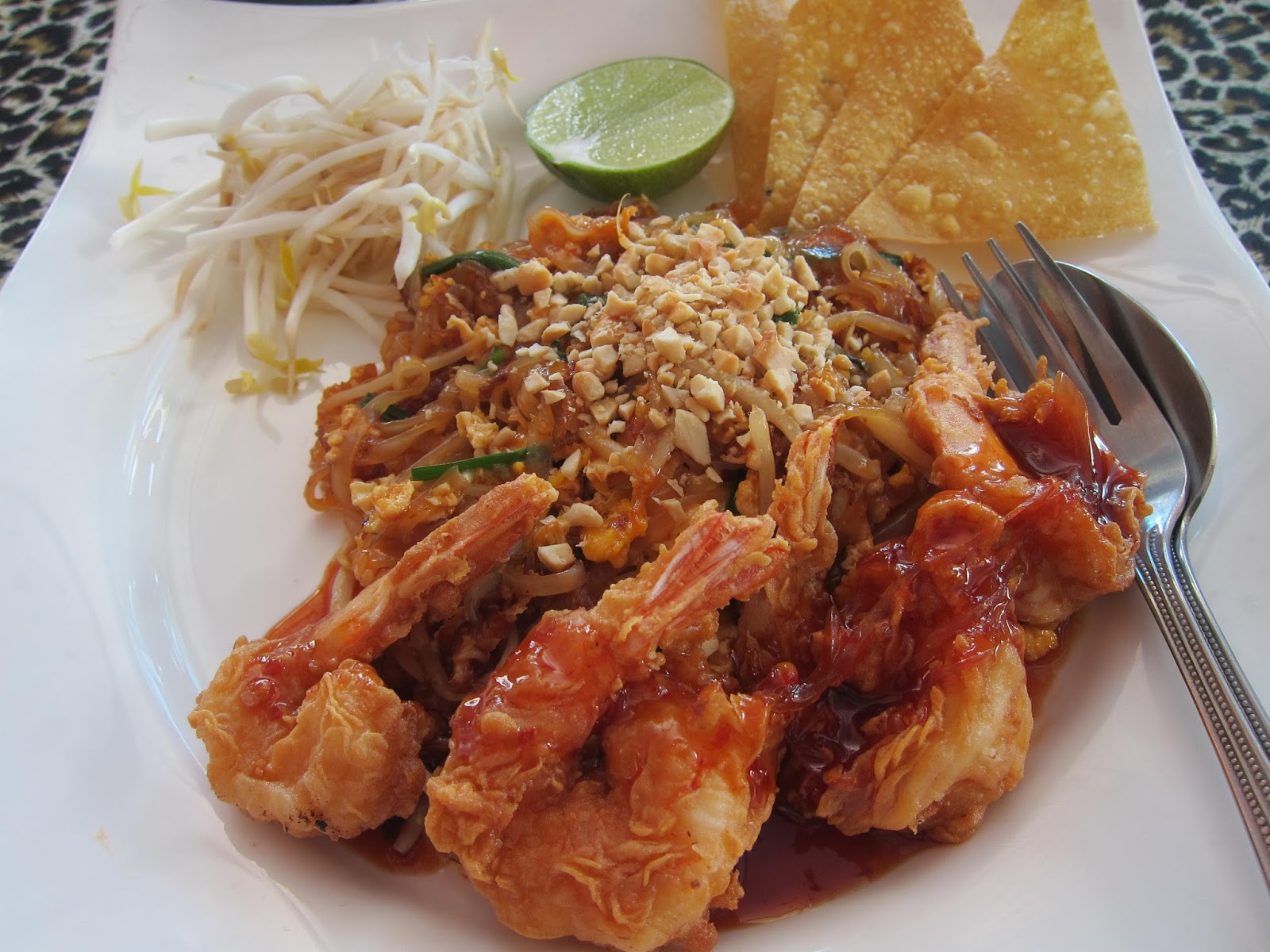 Thai Pad, Cafe 69's take on pad thai with amazing battered prawns and ...