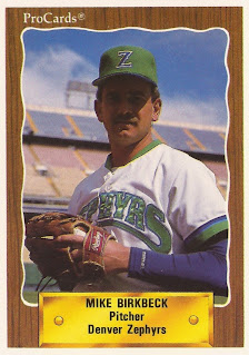 Mike Birkbeck 1990 Denver Zephyrs card