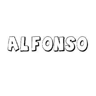 Nombre Alfonso  para colorear