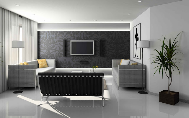 Black and White Living Room