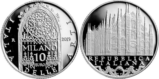 Italy 10 euro 2019 - Cathedral of Milan
