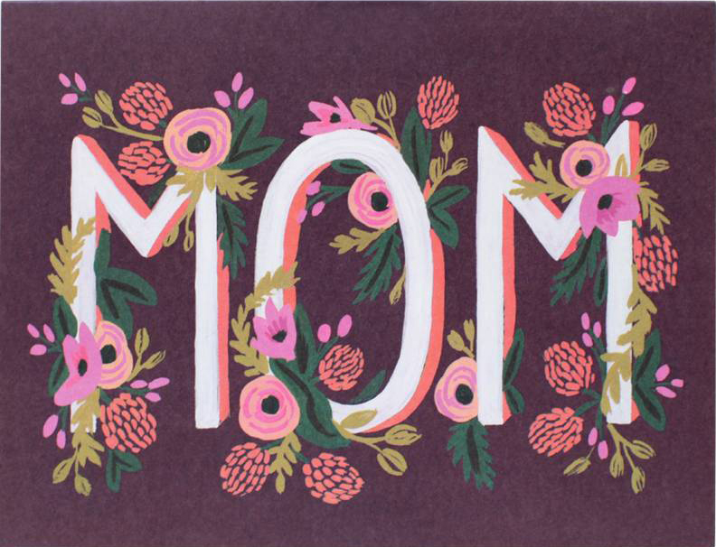 Rosie Blooms Mom Greeting Card 