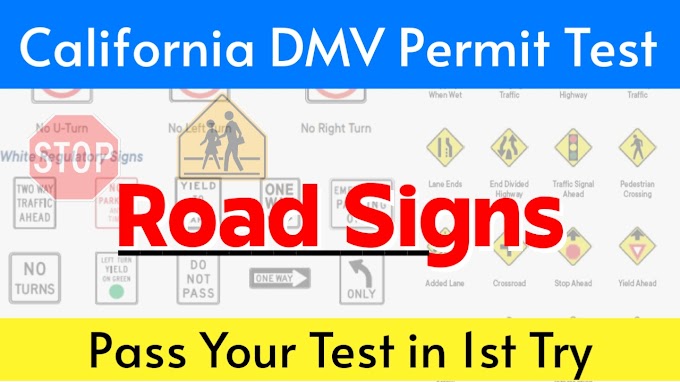 Road Signs For California DMV Permit Test 2023