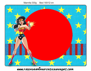 Wonder Woman, Free Printable Labels.