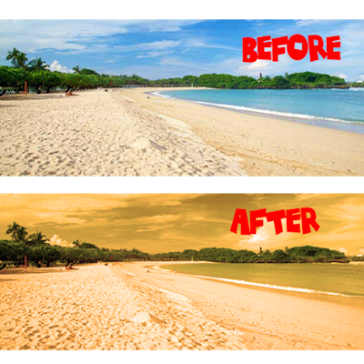 Membuat efek sunset dengan Photo filter Photoshop