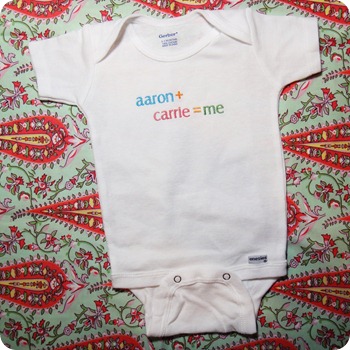 SewBeans custom embroidered onesie. 
