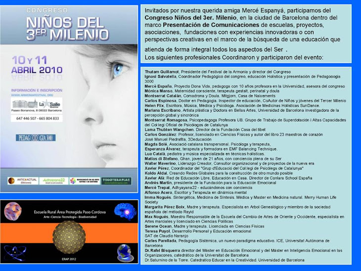 La escuela participando en el Congreso de Niños del tercer Milenio en Barcelona