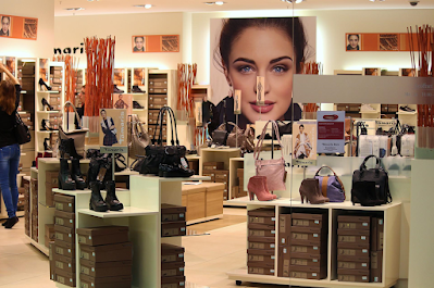 Display of Leather Shoes, Boots, Bags and Accessories