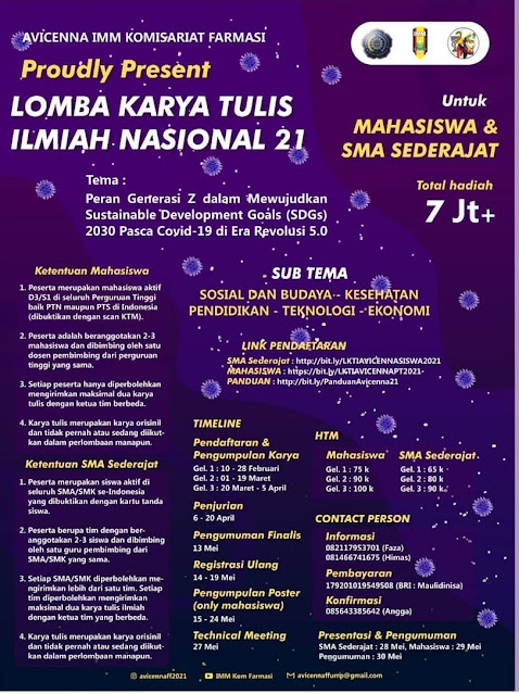 Lomba Karya Tulis Ilmiah Nasional (LKTIN) Avicenna 21