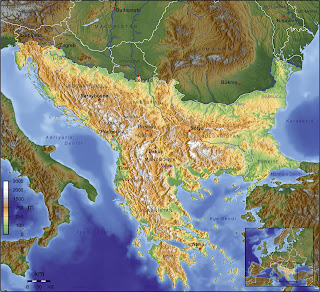 Balkanlar'ın coğrafya haritası