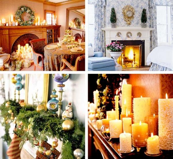 Fireplace Mantel Christmas Decorating Ideas