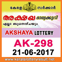 keralalotteries, kerala lottery, keralalotteryresult, kerala lottery result, kerala lottery result live, kerala lottery   results, kerala lottery today, kerala lottery result today, kerala lottery results today, today kerala lottery result,   kerala lottery result 21.6.2017 akshaya lottery ak 298, akshaya lottery, akshaya lottery today result, akshaya   lottery result yesterday, akshaya lottery ak298, akshaya lottery 21.6.2017