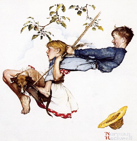 Norman Rockwell swinging024 edit