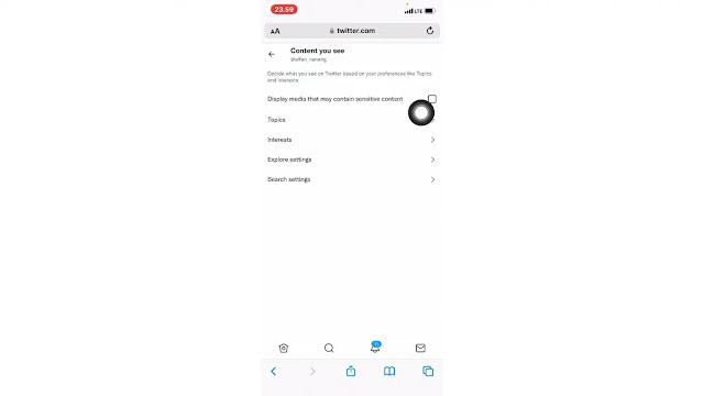 Cara Setting Konten Sensitif di Twitter