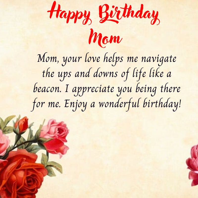 Heartfelt Happy Birthday Mom Images with Wishes and Quotes From Daughter