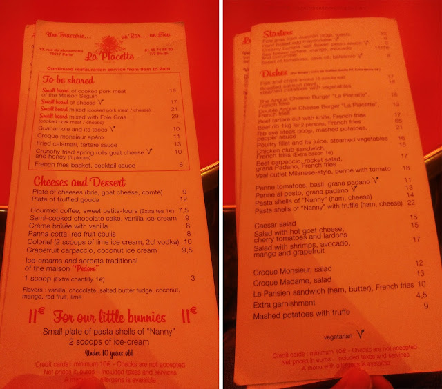 La Placette 餐廳菜單