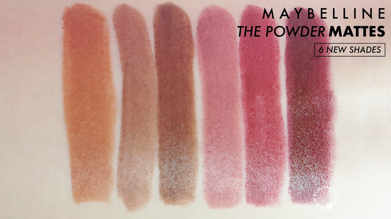 27 MAYBELLINE THE POWDER MATTES FULL SWATCHES And REVIEW