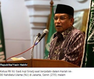 Ketua Umum Pengurus Besar Nahdlatul Ulama (PBNU) Said Aqil Siradj 