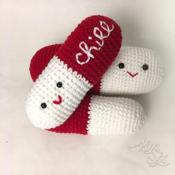 Crocheted oversized pills