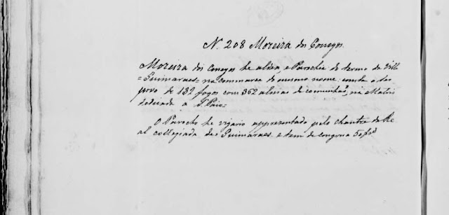 Memórias Paroquiais de 1758: Moreira de Cónegos