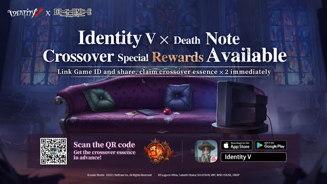 Identity V x Death Note Crossover - special rewards