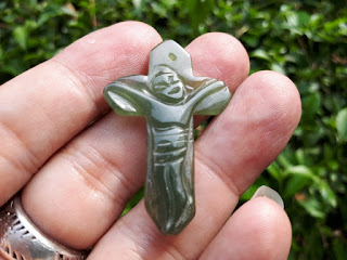 Batu Permata Natural Jadeite Jade Type A Carving Salib Origin Burma