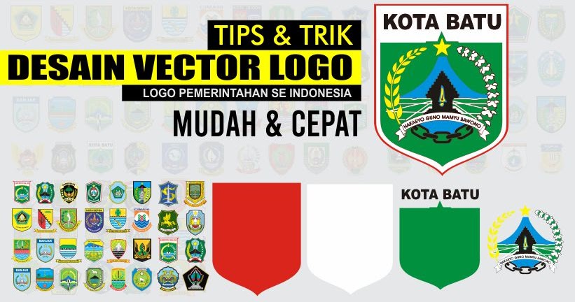 Cara CEPAT Desain  Vector Logo  Pemerintahan dengan 