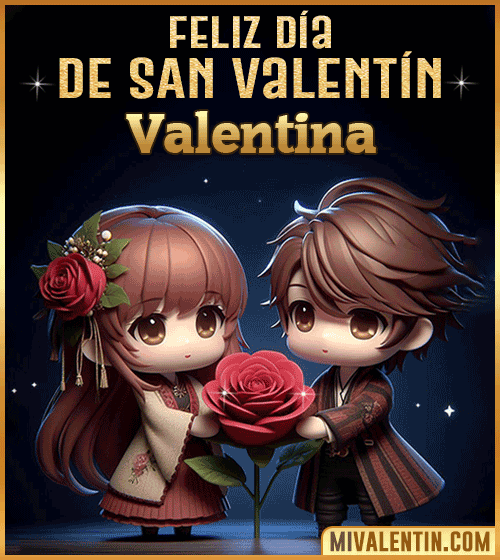 Imagen Gif feliz día de San Valentin Valentina