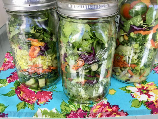 Salad in Mason Jars