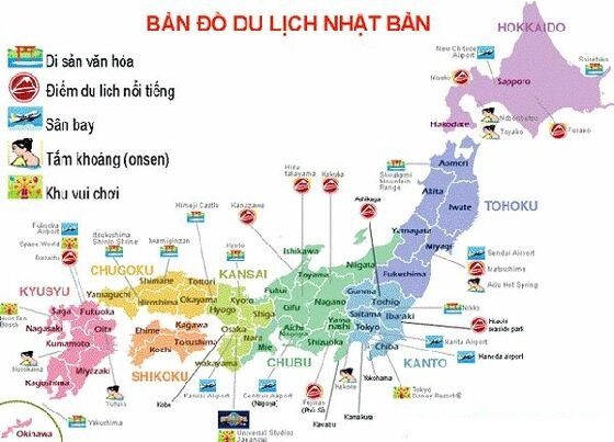 Bản đồ sân bay ở Nhật