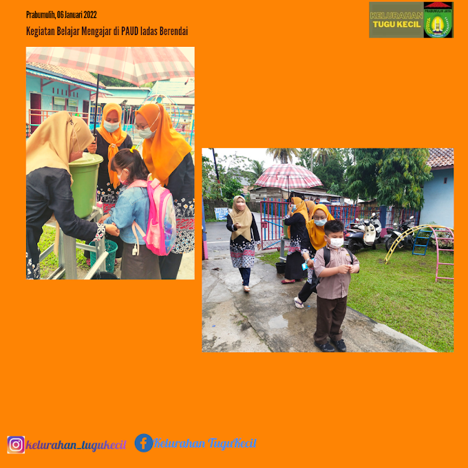 Kegiatan Belajar Mengajar di TK PAUD Ladas Berendai Kelurahan Tugu Kecil Kecamatan Prabumulih timur