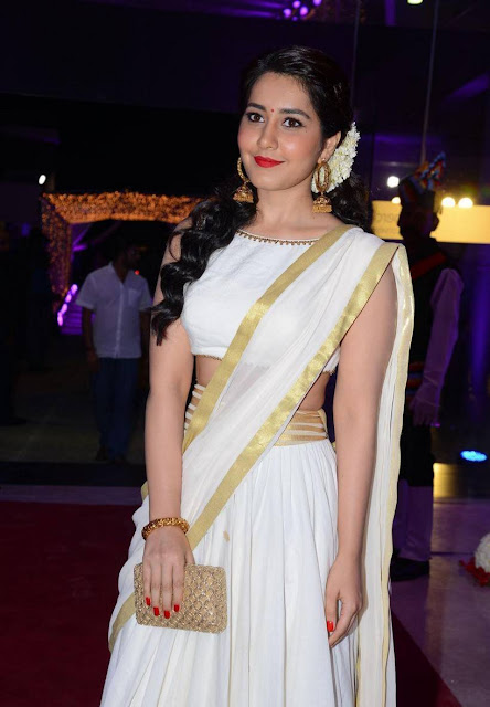 Raashi Khanna in Off White Traditional Lehenga by Shilpa Reddy