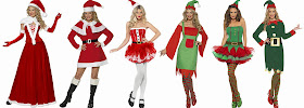 Ladies Christmas Fancy Dress Mrs Claus Costime