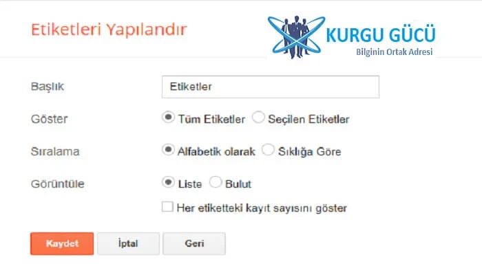 Blogger Kategori Nasıl Oluşturulur? Kodsuz Basit Yöntem - Kurgu Gücü