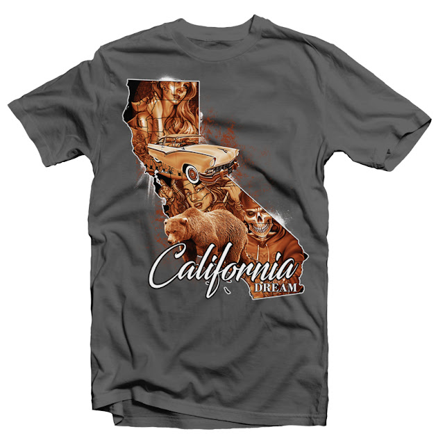 custom t shirts california